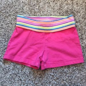 Pink and rainbow size 5 shorts